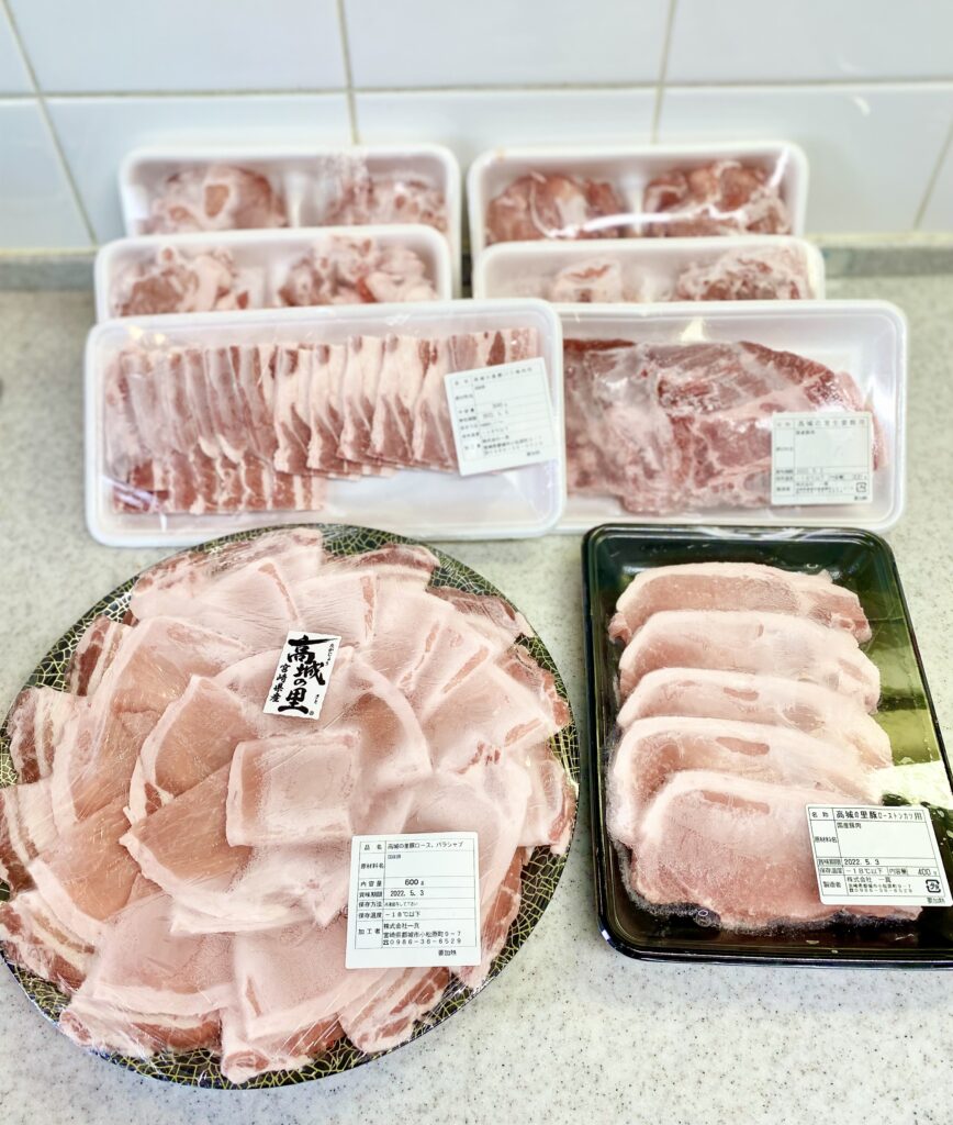 宮崎県都城市のふるさと納税の返礼品「高城の里 豚肉詰め合わせ3.6kg」