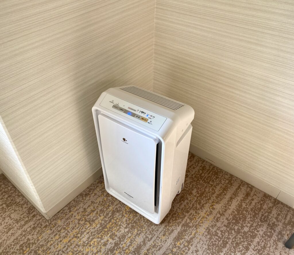 グランドプリンスホテル高輪の空気清浄機