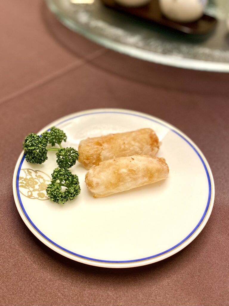 オークラ東京中国料理「桃花林」の海老のオブラート包み
