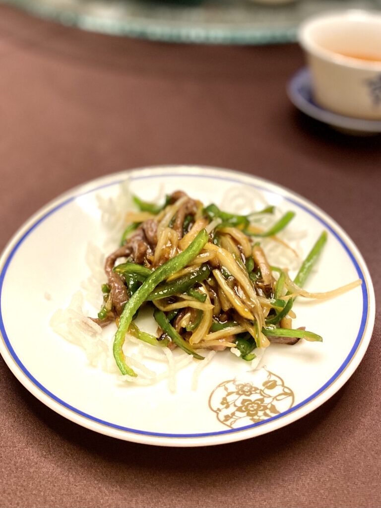 オークラ東京中国料理「桃花林」の青椒肉絲