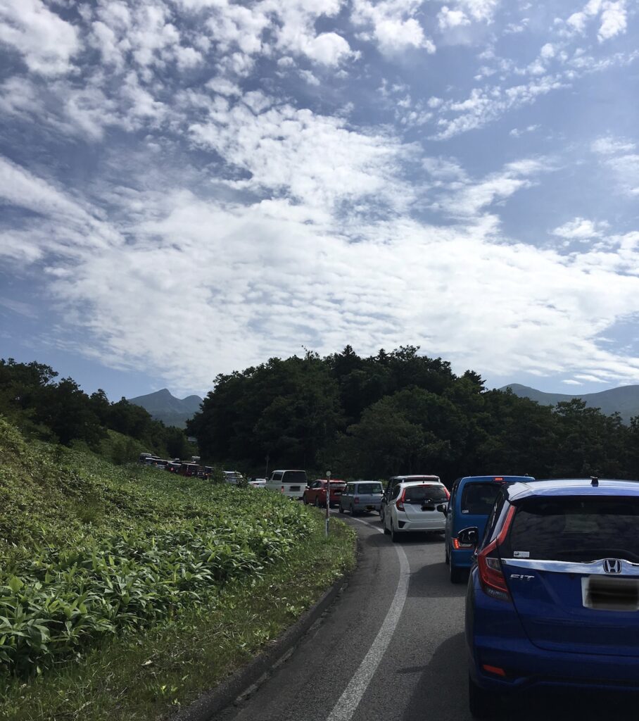 知床五湖の渋滞