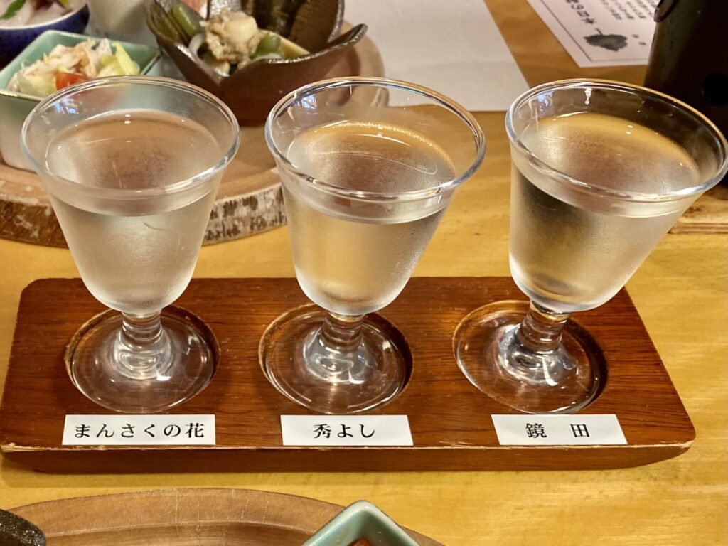 日本酒３種飲み比べ